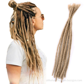 High Quality Brown 10Strands/Pack Hip-Hop Style Women Men's Dread Reggae Handmade locks Synthetic Dreadlocks Hair Extensions